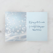 Carte Flocons de Noël et cœurs de neige (Intérieur)