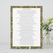 Carte Floraison Celtique (Debout devant)