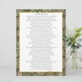 Carte Floraison celtique (Debout devant)