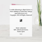 Carte Floraison de 3 dames roses (Dos)