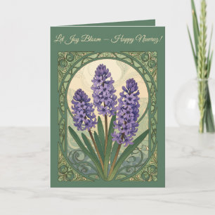 Carte Floraison de jacinthe violette Sonbol Nowruz