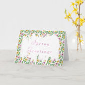 Carte Floraison printanière (Fleur jaune)