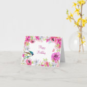 Carte Floraison rose artistique (Fleur jaune)
