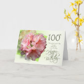 Carte Floral 100th Birthday Félicitations Card (Fleur jaune)