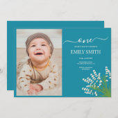 Carte Floral 1er anniversaire (Devant / Derrière)