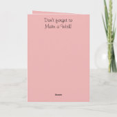 Carte Floral 50e anniversaire personnalisé nom rose (Dos)