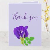Carte Floral à fleurs violettes (Fleur jaune)
