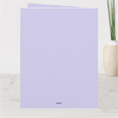 Carte Floral à fleurs violettes (Dos)
