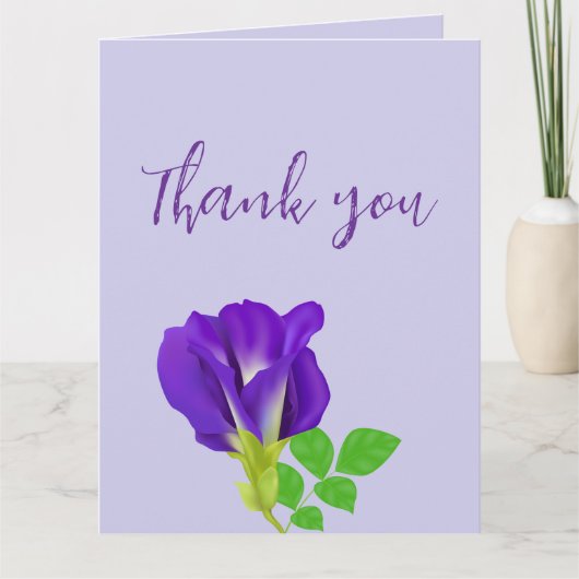 Carte Floral à fleurs violettes (Devant)