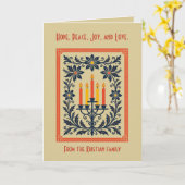 Carte Floral Advent Candelabra Stylized Nordic Christmas (Fleur jaune)