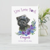 Carte Floral Affenpinscher (Debout devant)