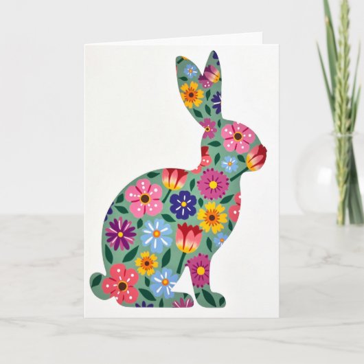 Carte Floral Animal Art Card (Devant)