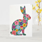 Carte Floral Animal Art Card (Fleur jaune)