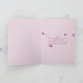 Carte Floral anniversaire cadre photo rose pâle (Intérieur)