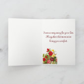 Carte Floral. Avec la sympathie (Intérieur)