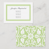 Carte Floral Baby Registry - Baby Green (Devant / Derrière)