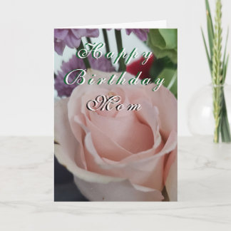 Carte Floral Birthday Mother Folded Greeting Card