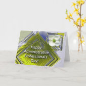 Carte Floral blanc de jour administratif de (Fleur jaune)