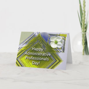 Carte Floral blanc de jour administratif de