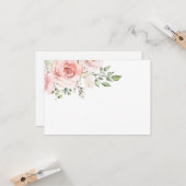 Carte Floral blanc merci (Devant/Arrière en situation)