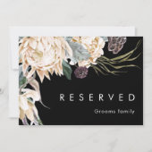 Carte Floral blanc | Panneau réservé noir (Devant)