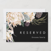 Carte Floral blanc | Panneau réservé noir (Dos)