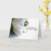 Carte Floral blanc profonde sympathie Condolence (Fleur jaune)