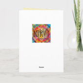 Carte Floral Bleu Joyeux Anniversaire Fun Colorful (Dos)