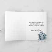 Carte Floral bleu | Soeur | Religieuse Mère Marie (Intérieur)