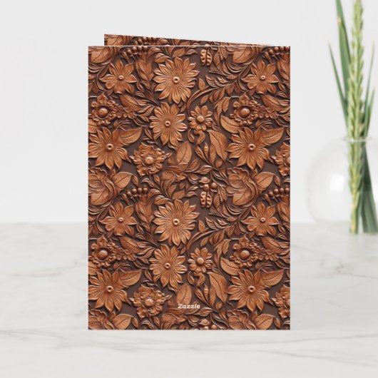 Carte Floral Boho Brown (Dos)