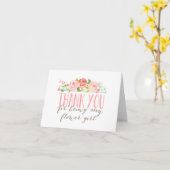 Carte Floral Bridesmaid Flower Merci plié (Fleur jaune)