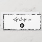 Carte Floral Business Logo QR Code Certificat cadeau (Dos)