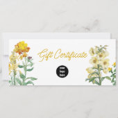 Carte Floral Business Logo QR Code Certificat cadeau (Dos)