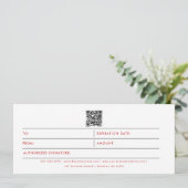 Carte Floral Business Logo QR Code Certificat cadeau (Debout devant)