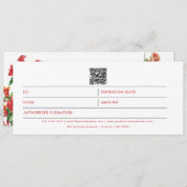 Carte Floral Business Logo QR Code Certificat cadeau (Devant / Derrière)