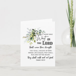 Carte Floral Ceux Qui Attendent Sur Le Seigneur Bible Ve