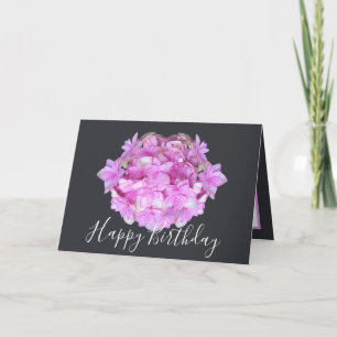 Carte Floral Chic Bouquet Rose Hydrangea Floral Annivers