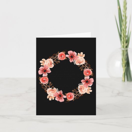 Carte Floral Christian Aucune Arme Formée Contre Vous Bi (Devant)