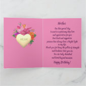 Carte Floral Circle Bannière mère Anniversaire (Intérieur)