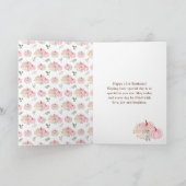Carte Floral Citrouille rose Joyeux anniversaire (Intérieur)