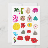 Carte Floral Clipart Dragon Stickers Pack | Cute Art (Dos)