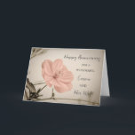 Carte Floral Cousin et son anniversaire de femme<br><div class="desc">Bonne carte d'anniversaire mariage pour cousin et sa femme avec des fleurs roses assez vintages,  et verset chaleureux.</div>