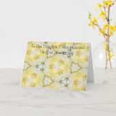 Carte Floral Daughter Husband Personalised Anniversary (Fleur jaune)