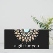 Carte Floral de Lotus Or Mandala (Debout devant)