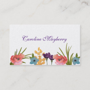 Carte Floral de visite personnelle
