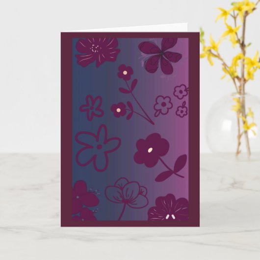 Carte Floral Design  (Fleur jaune)