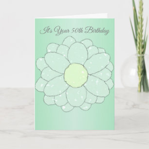 Carte Floral Design Personalised 50th Birthday