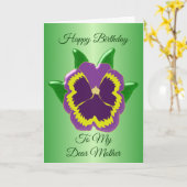 Carte Floral Design Personnalisé Mère Anniversaire (Fleur jaune)
