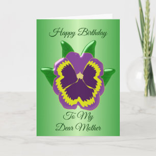 Carte Floral Design Personnalisé Mère Anniversaire