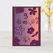 Carte Floral Design print with a touch of pink (Fleur jaune)